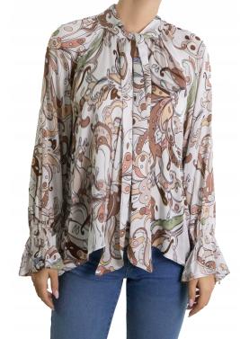 Maglia fantasia con foulard